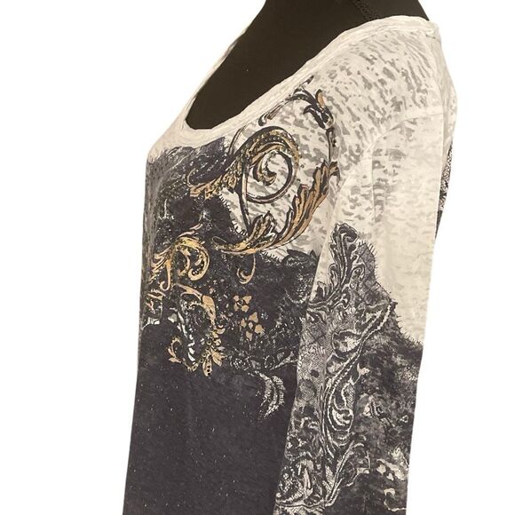 Miss Me Ladie’s L/S Scoop Top/Blouse/Top - Picture 7 of 11